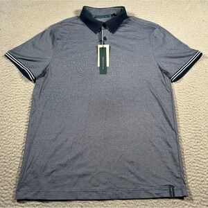 Perry Ellis Polo Shirt Mens Small Blue Short Sleeve Moisture Wicking Stretch NWT